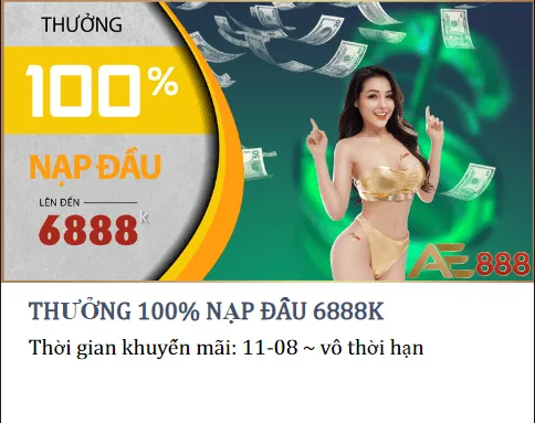 Khuyến mãi 100% tại AE888