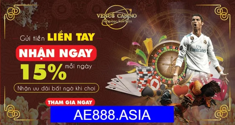 Nhận hoàn trả cược 15% AE888