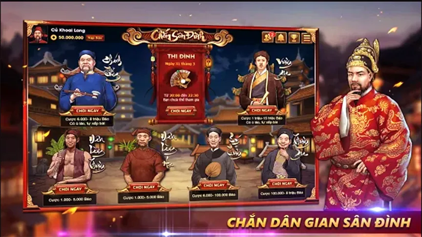 Các game bài Chắn Sân Đình