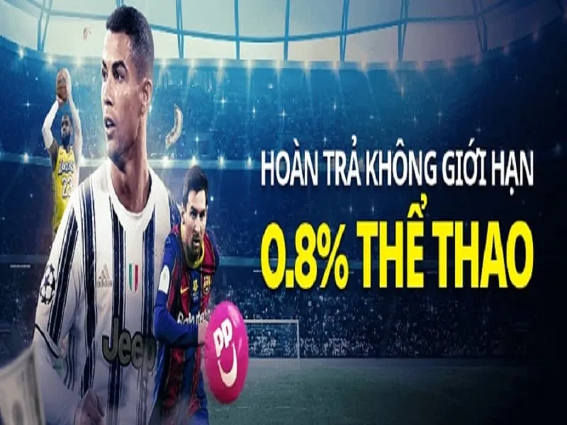 Hoàn trả cược 0.8% tại Happy Luke