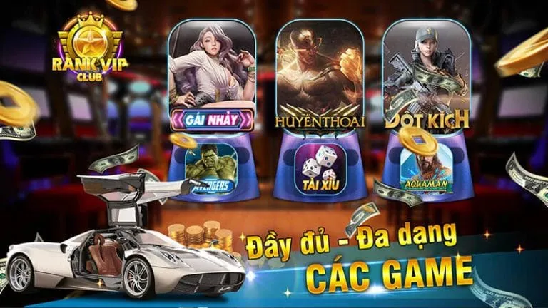 Đa dạng game chơi RankVip