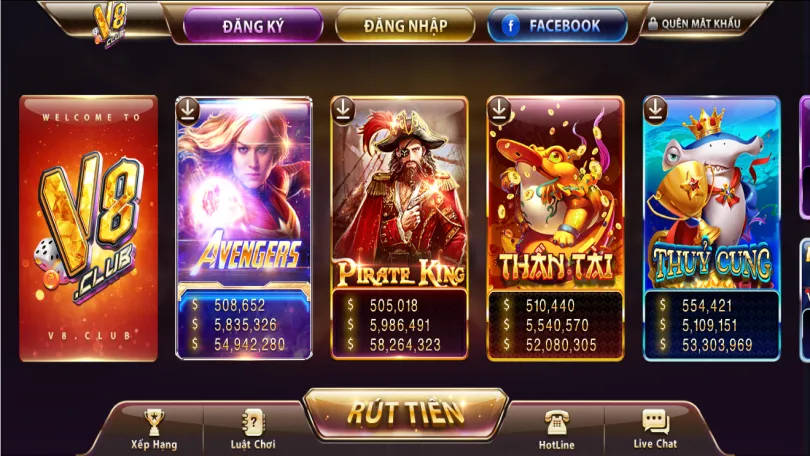 Game đa dạng V8 Club