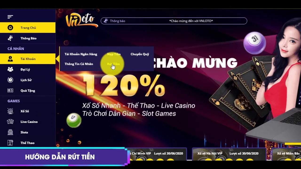 Tăng 120% khi nạp tại VnLoto