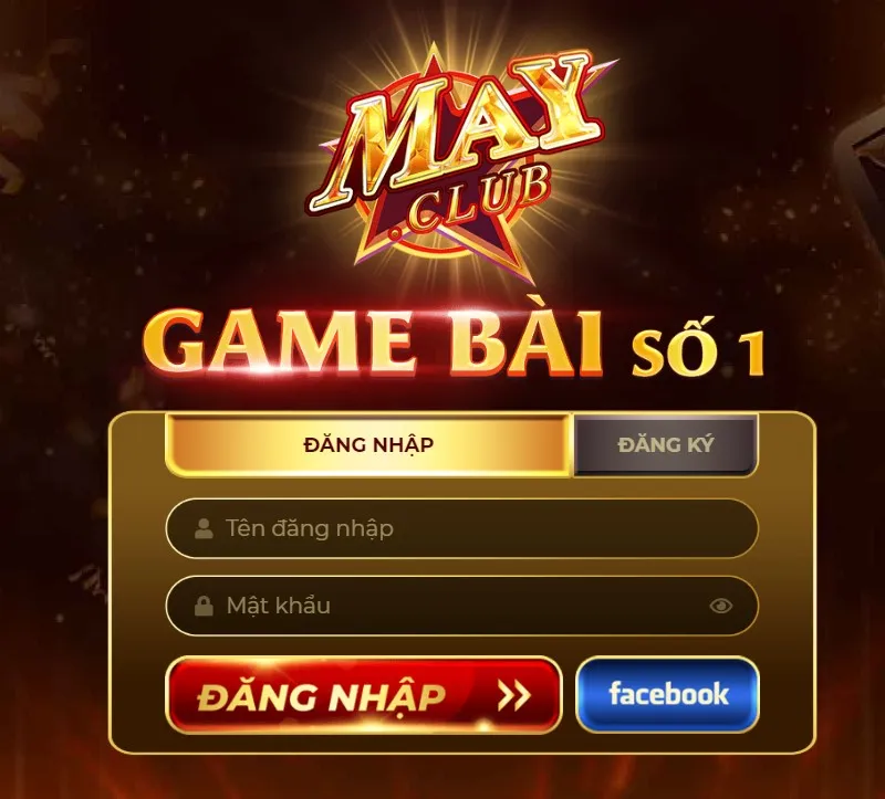 Đăng nhập May Club đơn giản