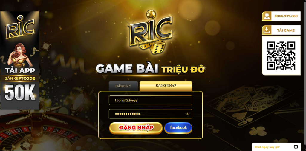 Đăng nhập Ric Win