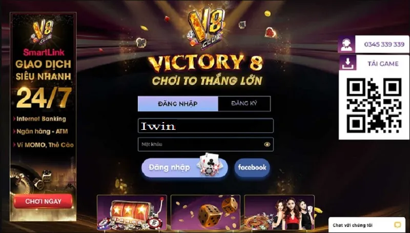 Đăng nhập V8 Club qua trang chủ web game bài đổi thưởng