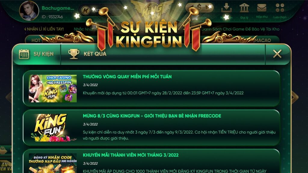 Đăng nhập Kingfun ngay nhận liền tay ưu đãi