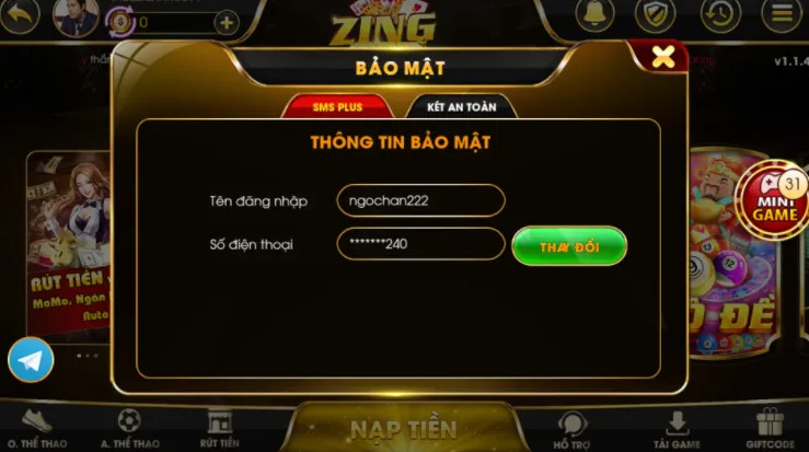 Nạp tiền Zingvip Club