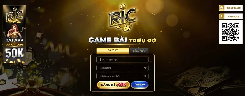 Đăng ký Ric Win để nhận 50K ngay nào!