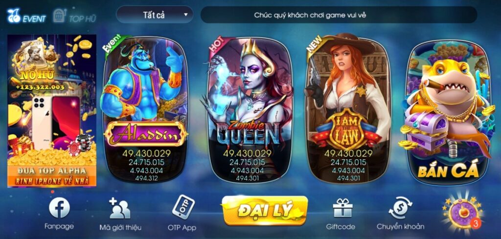 Hàng loạt tựa game đa dạng có tại cổng game Xocvin